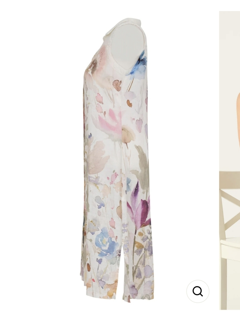 Dolcezza 23632 Pastel Floral Whimsique Linen Dress Size S - Picture 5 of 10